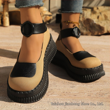 Pantofi cu platformă și talpă groasă pentru femei, vară caldă, cu toc înalt, casual, retro etnic, vânzare de lux, comerț exterior