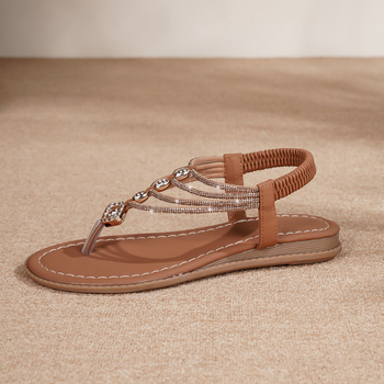 Μποέμ Καλοκαίρι 2025 Νέα Ευρωπαϊκή και Αμερικανική Μόδα Ρετρό Στρας Μαλακά και Άνετα Διακοπές Παραθαλάσσια Άμμος