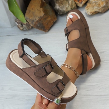 Γυναικεία σανδάλια μεγάλου μεγέθους με χοντρή σόλα, διασυνοριακά, καλοκαίρι 2025, νέα, αναπνεύσιμα, casual γυναικεία σανδάλια, εξωτερικό εμπόριο, Amazon, μεσαίο μέγεθος