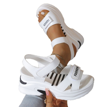 Sandale sport cu platformă pentru femei, vara anului 2025, sandale cu platformă și talpă groasă, cu velcro, pentru celebrități, studenți, vara anului 2025