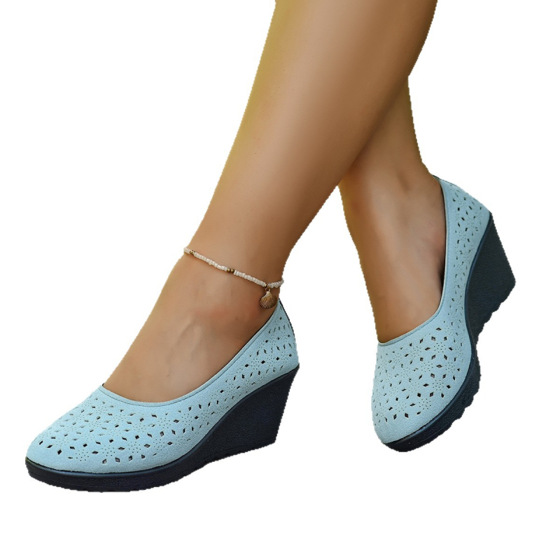 Saboți de vară transfrontalieri de mărime mare 2025, pantofi respirabili cu goluri, pentru mame de vârstă mijlocie și în vârstă, cu gură mică, pantofi cu un singur corp pentru femei