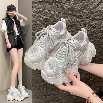 Γυναικεία Παπούτσια Torre Άνοιξης 2025 με Στρας, Νέα, Casual, Γυναικεία Παπούτσια για Άνοδο Ύψους, Μικρά, Ανδρικά Παπούτσια Torre με Πλατφόρμα και Διαμάντια