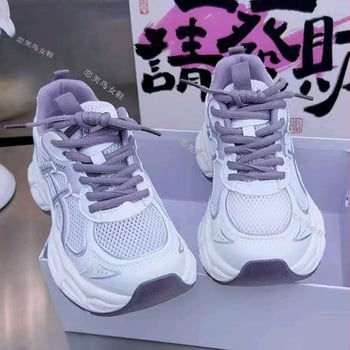 Pantofi sport casual ușori, cu plasă mică, respirabili, stil popular, pentru femei, vara 2025