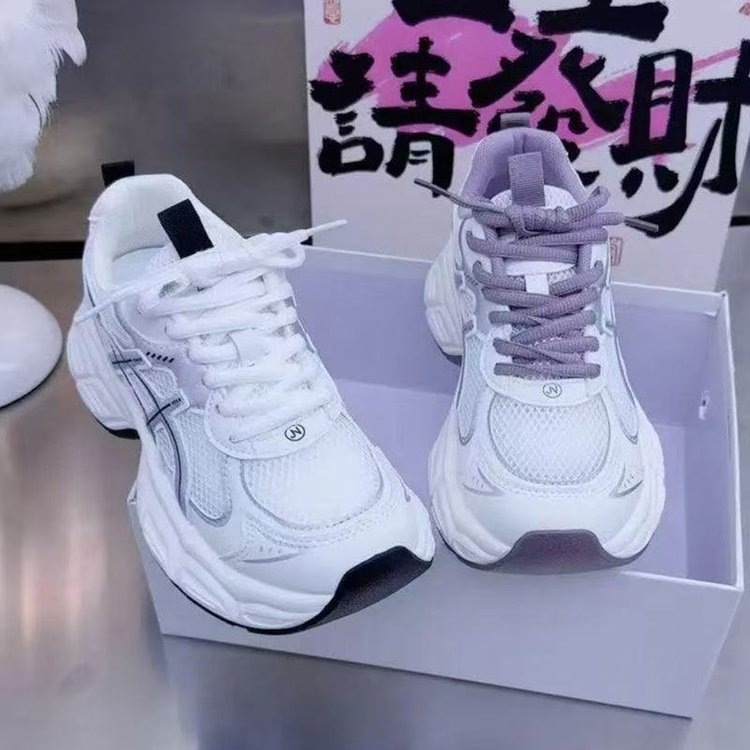 Pantofi sport casual ușori, cu plasă mică, respirabili, stil popular, pentru femei, vara 2025