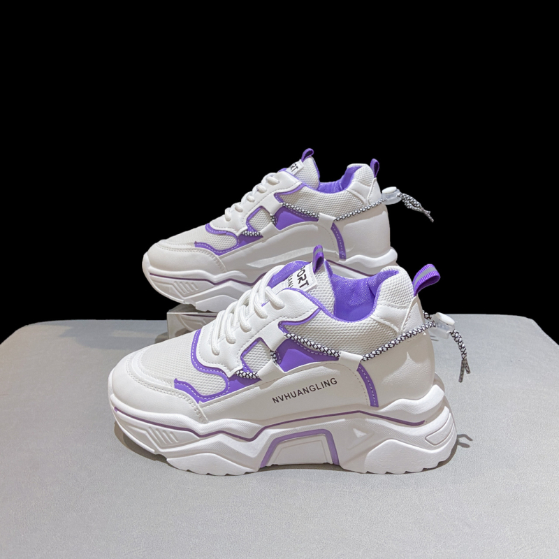 Ženske cipele s debelim potplatom, nove prozračne ulzzang cipele u korejskom stilu, otporne na habanje, udobne bijele, ženske modne cipele, ljeto 2022.