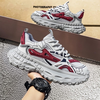 Vasaras jauni, moderni vīriešu elpojoši, sietveida, biezas zoles, augstumu palielinoši, sporta, ērti, moderni, tēta apavi, ikdienas apavi, vīriešu apavi