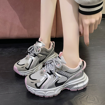 Ευρωπαϊκός σταθμός 2024 αρχές άνοιξης νέα μόδα μοντέρνα παπούτσια daddy ελαφριά παπούτσια τρεξίματος με χοντρό τελείωμα casual γυναικεία sneakers