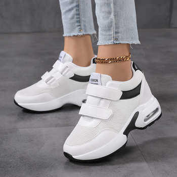 Bijele cipele prekogranične visine, ženske modne cipele za proljeće i jesen 2025., nove, svestrane ležerne tenisice s debelim potplatom za ženske cipele