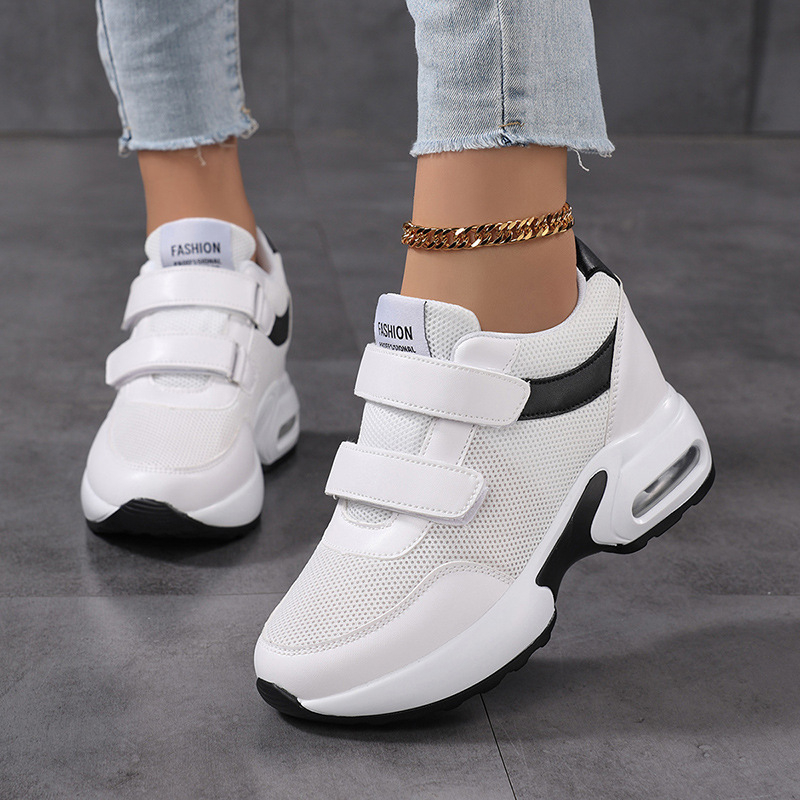 Bijele cipele prekogranične visine, ženske modne cipele za proljeće i jesen 2025., nove, svestrane ležerne tenisice s debelim potplatom za ženske cipele