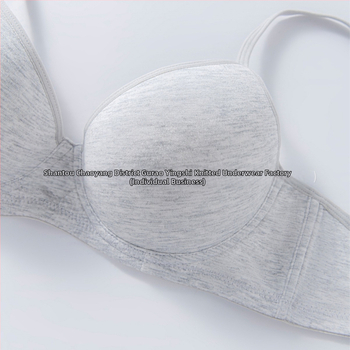 Spetsiaalne piiriülesele kuumale tüdrukule mõeldud rinnahoidja, hingav ja mugav sile puuvillane aluspesu terasest rõngaga kortsuva rinnahoidjaga