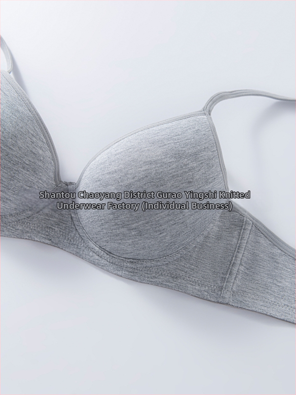 Spetsiaalne piiriülesele kuumale tüdrukule mõeldud rinnahoidja, hingav ja mugav sile puuvillane aluspesu terasest rõngaga kortsuva rinnahoidjaga