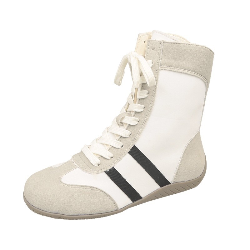 Pantofi sport ușori, de vară, cu talpă înaltă și confortabili, pentru femei, cu șireturi, cu vârf rotund și talpă plată, blocate în culori, pentru slăbire, 2025