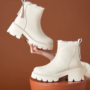 Nove čizme iz 2023. s flis podstavom, debele pamučne cipele, zima, zimske čizme, čizme za snijeg, ženske cipele s debelim dnom, Martin čizme, zimske cipele