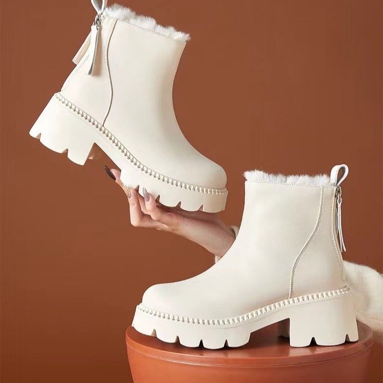 Nove čizme iz 2023. s flis podstavom, debele pamučne cipele, zima, zimske čizme, čizme za snijeg, ženske cipele s debelim dnom, Martin čizme, zimske cipele