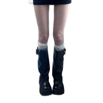 Γυναικείες μπότες Western με χοντρή σόλα και πλατφόρμα, γλυκές και δροσερές, μπότες μέχρι το γόνατο, ψηλοτάκουνες μπότες ιππασίας