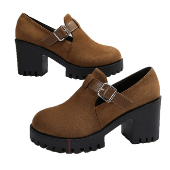 Pantofi de damă din piele, mocasini, 2025, primăvara nouă, Internet, celebrități, tocuri înalte, pantofi de damă, tocuri groase, stil britanic, pantofi la modă cu creștere în înălțime