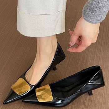 Γυναικεία ψηλοτάκουνα παπούτσια με γαλλική μυτερή μύτη, άνοιξη 2025, νέο σχέδιο niche, κομψά γυναικεία παπούτσια στιλέτο