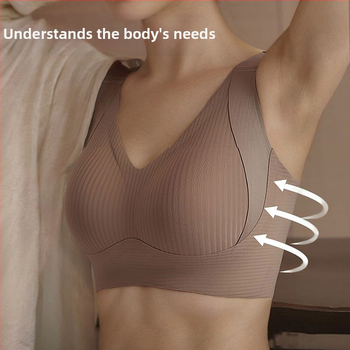 Nauja „Lilt Traceless“ reguliuojamo dydžio moteriška liemenėlė su didele krūtine ir mažu dydžiu, be žiedų.