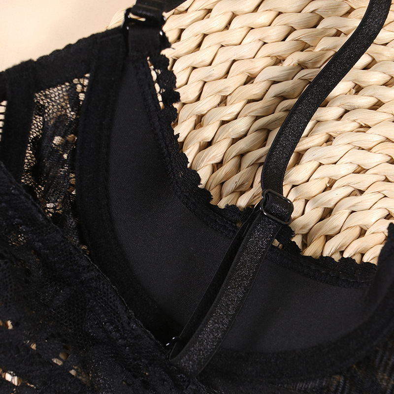 Europos ir Amerikos užsienio prekybos seksualių apatinių gamintojų didmeninė prekyba karštomis merginomis su push-up permatoma, neslystanti plona nėriniuota liemenėlė