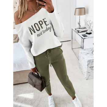 Îmbrăcăminte transfrontalieră Amazon europeană și americană primăvară și toamnă nouă cu o singură linie guler literă imprimare buzunar casual hanorac cu mânecă lungă costum