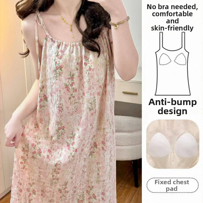 Spavaćica za žene, ljetna tanka, luksuzna trgovina, najprodavanija spavaćica, slatka kućna odjeća, široke nove Monet tregeri