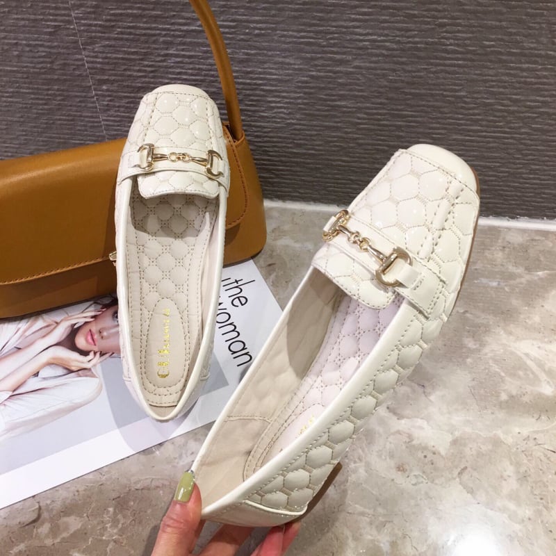 Pantofi Doudou pentru femei 2023 Primăvara nouă, pantofi cu vârf pătrat, cu fund moale european și american, din piele neagră, pantofi de lucru cu plată, mărime mare