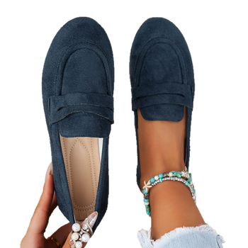 Γυναικεία Μονόχρωμα Παπούτσια 2025 Άνοιξη Νέα Μοδάτα Παπούτσια με Μαλακό Κάτω Μέτωπο, Γυναικεία Επίπεδα Παπούτσια με Στρογγυλό Τακούνι