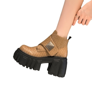 Male ženske super visoke debele pete, platforma, udobne gležnjače za sve stilove, britanske svakodnevne ležerne modne čizme