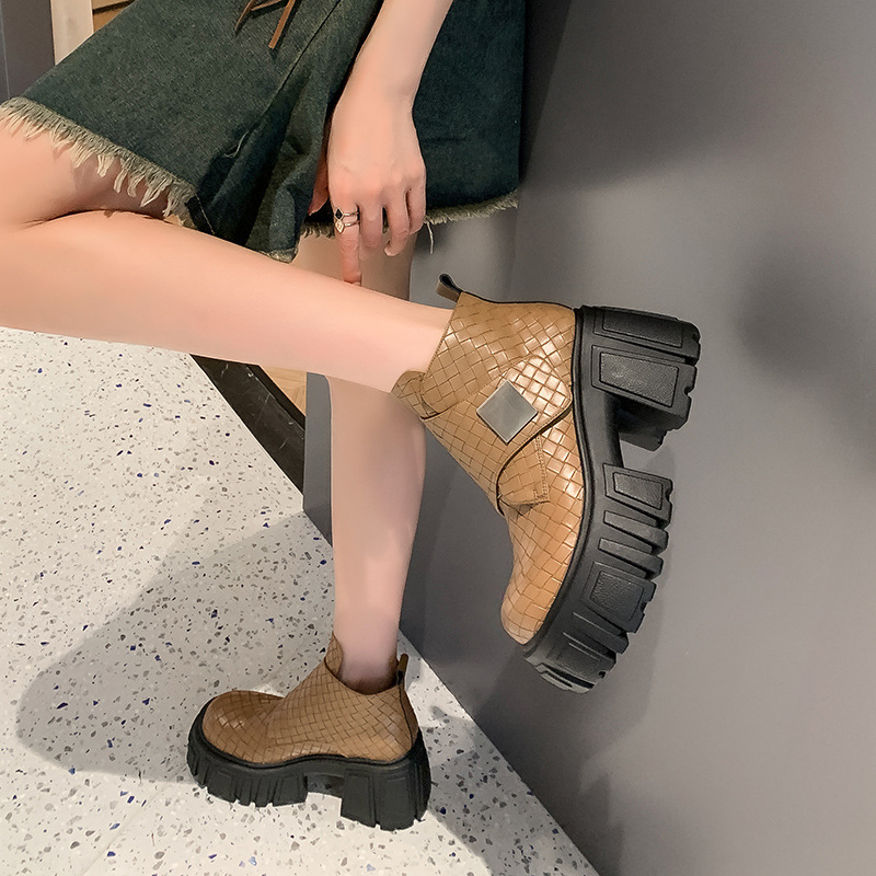 Male ženske super visoke debele pete, platforma, udobne gležnjače za sve stilove, britanske svakodnevne ležerne modne čizme