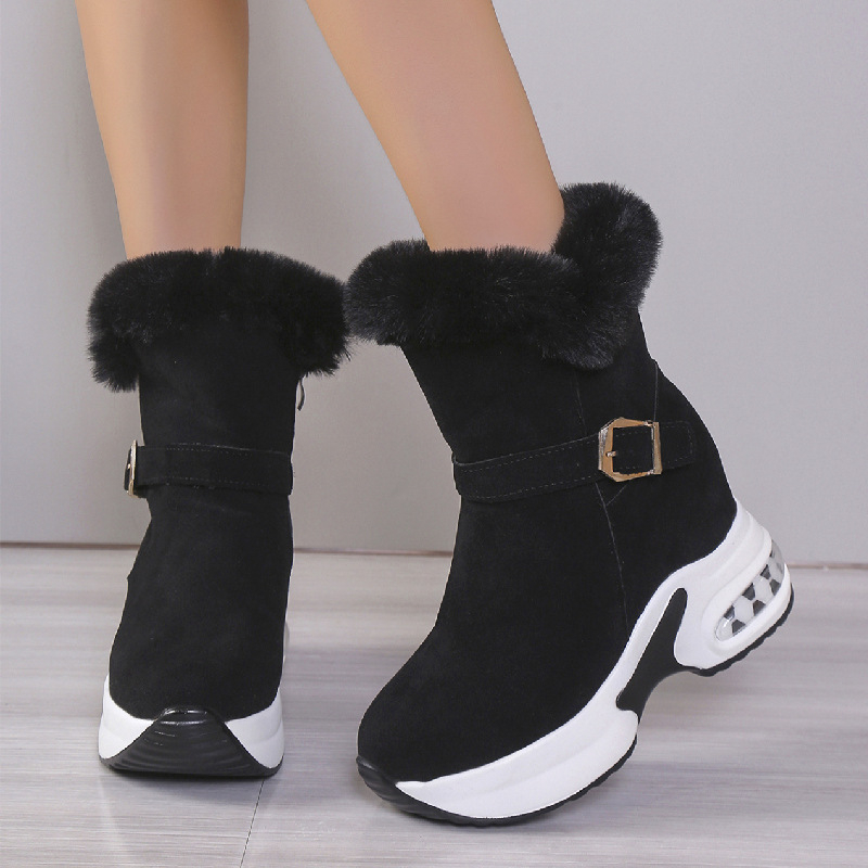 Prekogranične veće veličine čizme za snijeg za žene, nove jesenske i zimske 2024., debele tople pamučne cipele s flis podstavom u europskom i američkom stilu