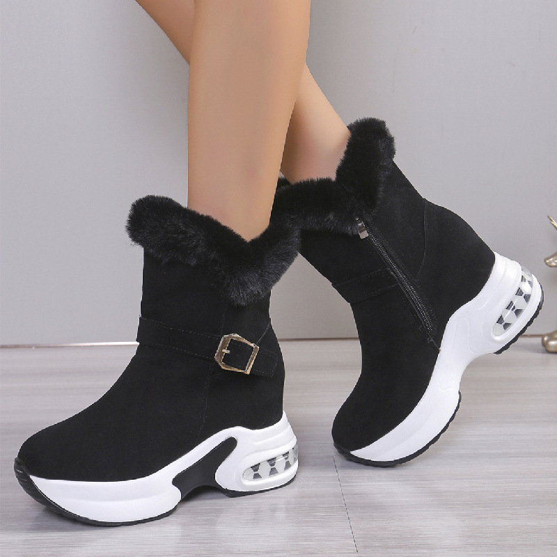 Prekogranične veće veličine čizme za snijeg za žene, nove jesenske i zimske 2024., debele tople pamučne cipele s flis podstavom u europskom i američkom stilu