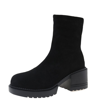 Pantofi Martin cu talpă groasă pentru femei, toamna și iarna 2024, nouă stație europeană, cu tub scurt, la modă, asortate, cizme subțiri, mici, scurte, pantofi cu bumbac, pentru femei