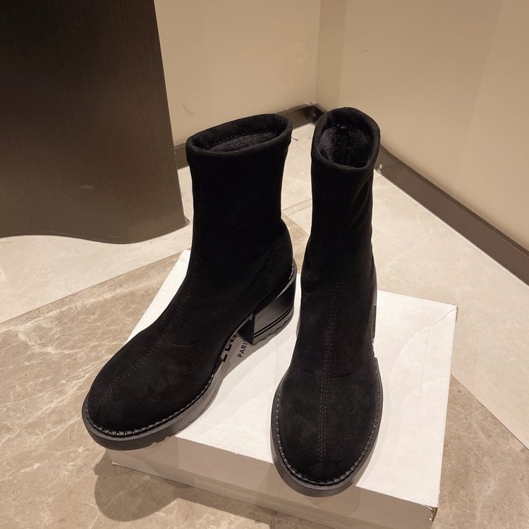 Pantofi Martin cu talpă groasă pentru femei, toamna și iarna 2024, nouă stație europeană, cu tub scurt, la modă, asortate, cizme subțiri, mici, scurte, pantofi cu bumbac, pentru femei