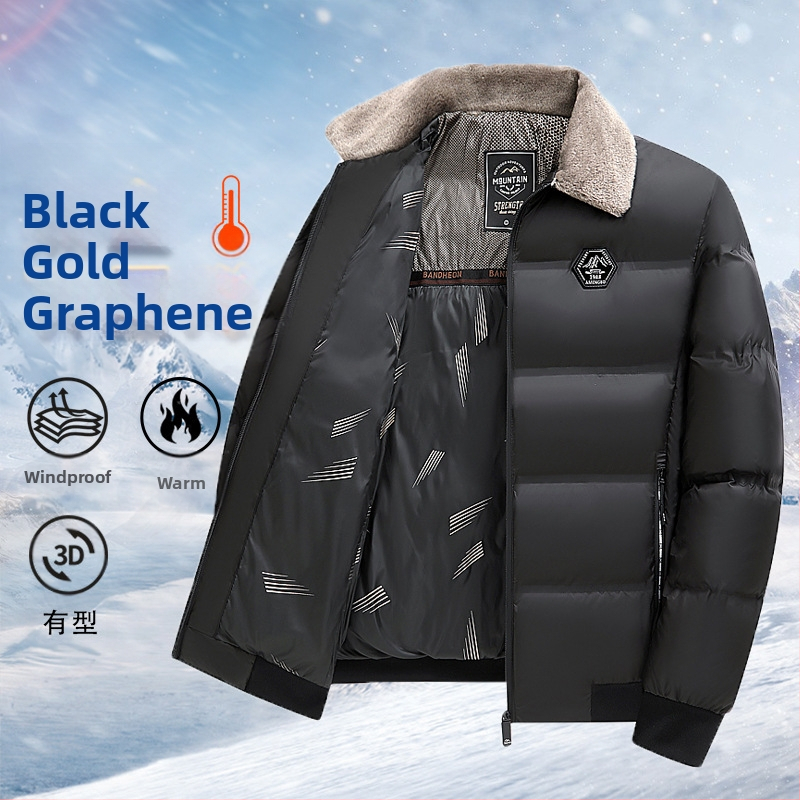 Zimske eksplozije, mala vunena kragna, zadebljana jakna s pamučnom podstavom, topli poslovni kaput s pamučnom podstavom, kratki ležerni tatin kaput s pamučnom podstavom za srednje i starije osobe