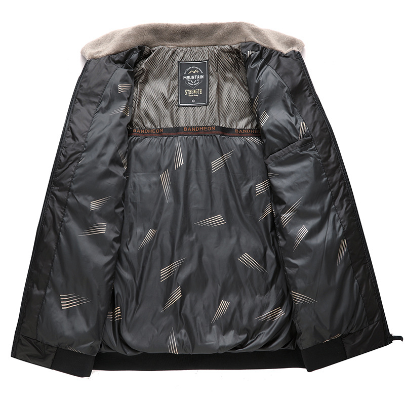 Zimske eksplozije, mala vunena kragna, zadebljana jakna s pamučnom podstavom, topli poslovni kaput s pamučnom podstavom, kratki ležerni tatin kaput s pamučnom podstavom za srednje i starije osobe