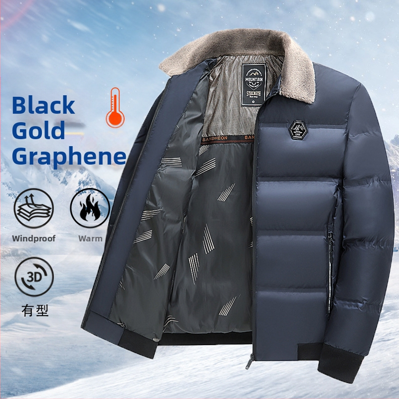 Zimske eksplozije, mala vunena kragna, zadebljana jakna s pamučnom podstavom, topli poslovni kaput s pamučnom podstavom, kratki ležerni tatin kaput s pamučnom podstavom za srednje i starije osobe