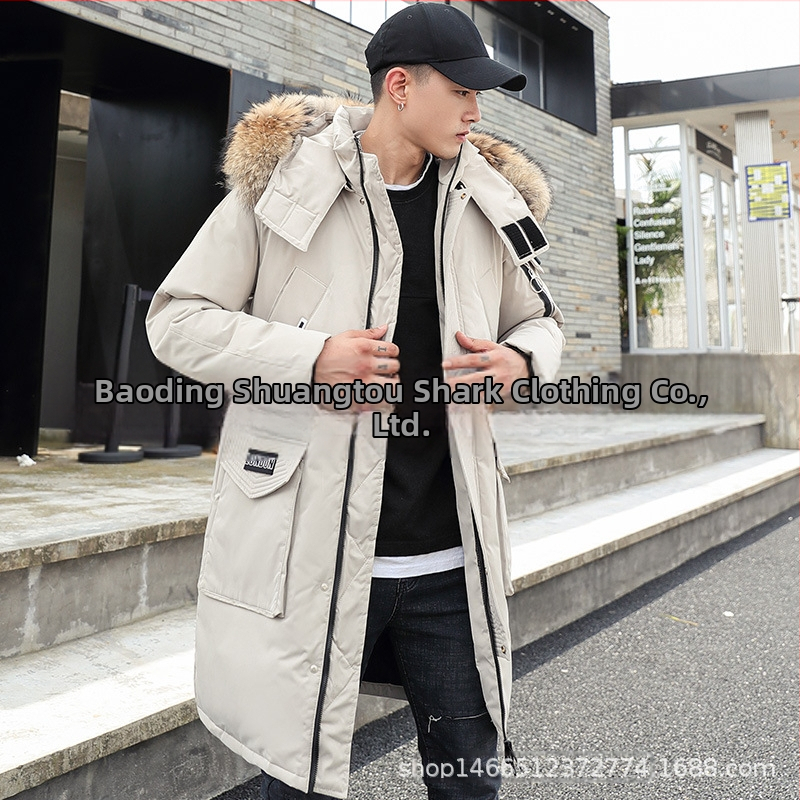 2019 Nova zimska muška odjeća srednje duljine s velikim krznenim ovratnikom otporna na hladnoću, proizvođač veleprodaje, izravna prodaja