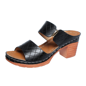 2024 Νέα καλοκαιρινά γυναικεία παπούτσια εξωτερικού εμπορίου με ψηλοτάκουνα, μοντέρνα casual σανδάλια, διασυνοριακά μεγάλα μεγέθη, μονολεκτικά ψηλοτάκουνα σανδάλια για γυναίκες