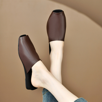 Παντόφλες με τετράγωνα δάχτυλα 2025 Καλοκαίρι Νέο στυλ Χοντρό τακούνι Μοντέρνο εξωτερικό ένδυμα με τετράγωνα δάχτυλα Baota Elegant Εξωτερικό εμπόριο χονδρικής διασυνοριακά