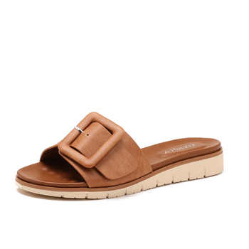 Papuci cu platformă și cataramă pentru femei, purtând sandale de vacanță etnice boeme Amazon transfrontaliere noi pentru vară