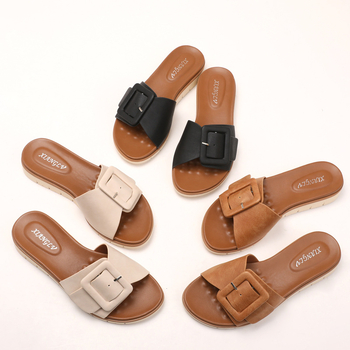 Papuci cu platformă și cataramă pentru femei, purtând sandale de vacanță etnice boeme Amazon transfrontaliere noi pentru vară