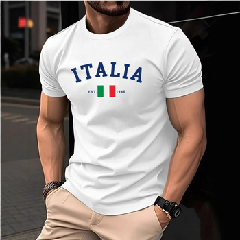 2025 Διασυνοριακό Κοντομάνικο T-shirt με Ευρωπαϊκό και Αμερικανικό Καλοκαίρι Νέο Ανδρικό Μοντέρνο Casual Commuter Πολυχρηστικό Κοντομάνικο T-shirt με Στρογγυλή Λαιμόκοψη