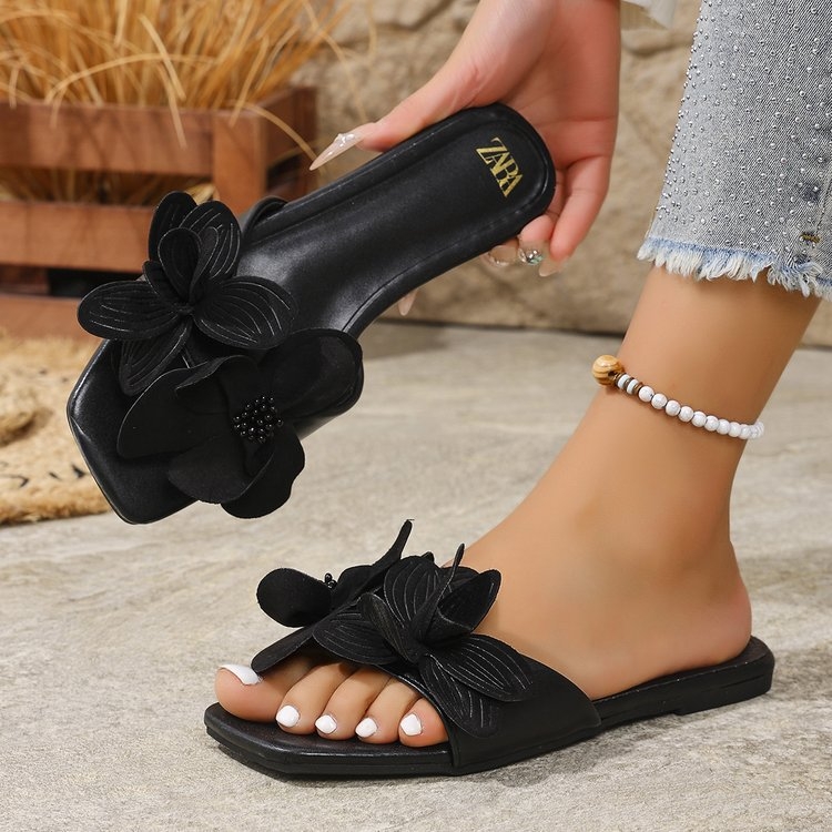 Moderne sandale velike veličine 42 za žene 2025. Nove crvene cvjetne sandale bez rukava za ljeto koje se mogu nositi sa suknjama i sandalama za plažu