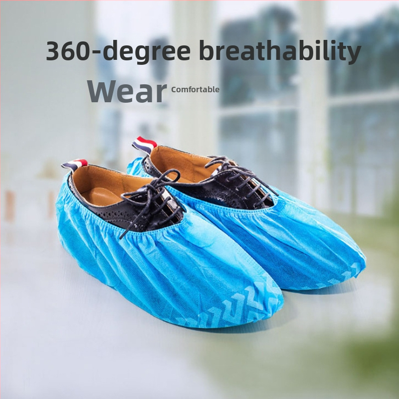 Калъф за обувки за еднократна употреба, нетъкан, домашен, вътрешен, фабричен, посещение на прахоустойчив калъф за крака, печат, пълен, ребро, неплъзгащ се калъф за обувки на едро