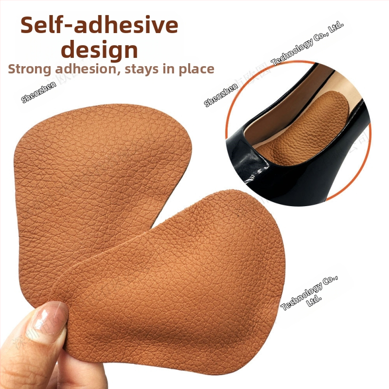 Кожени възглавнички за крака, самозалепващи се стелки от телешка кожа за плоско стъпало, сеизмична декомпресия, стелки за поддръжка на свода, масажни подложки половин размер