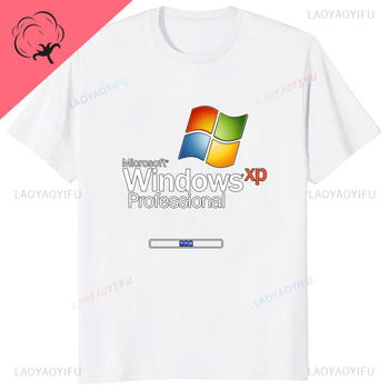 Μπλούζα με τυπωμένο λογότυπο των Windows XP Professional, casual, fashion, L