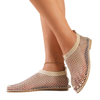 2023 διασυνοριακά νέα σανδάλια με κοίλο διαμάντι κοντά μπότες καλοκαίρι σέξι φλατ παπούτσια με δίχτυ ψαρέματος εξωτερικού εμπορίου plus size