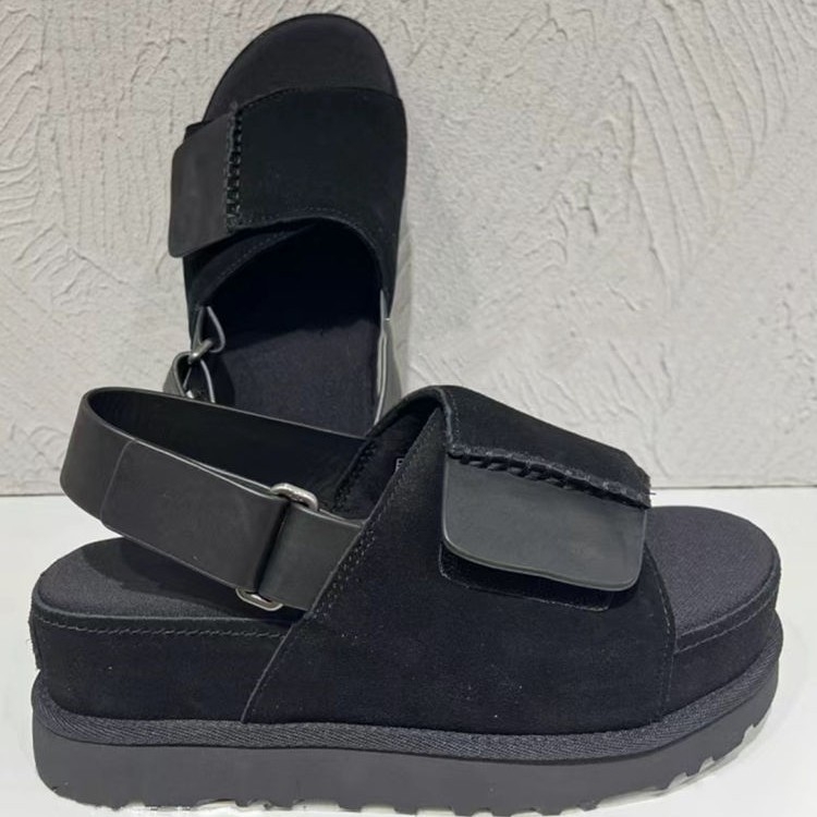 Sandale de plajă pentru femei, cu talpă groasă, cu cataramă pentru comerț exterior sporită, cu gură de pește și cârlig, de vară, casual, noi, cu un singur strat