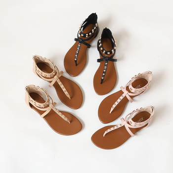 Γυναικεία σανδάλια από την Ευρώπη και την Αμερική για το καλοκαίρι του 2025, νέα ρετρό, casual, μοντέρνα ρωμαϊκά παπούτσια 338-145