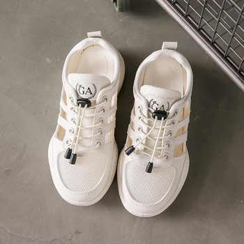 Λευκά Γυναικεία Παπούτσια 2024 Καλοκαιρινά Νέα Φλατ Instagram Fashion Student Casual Γυναικεία Παπούτσια Hollow All-match Σανδάλια HY105